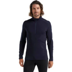 Icebreaker Men's Merino 260 Tech Long Sleeve Half Zip Thermal Top -Outdoor Equipment Store 104372401 1