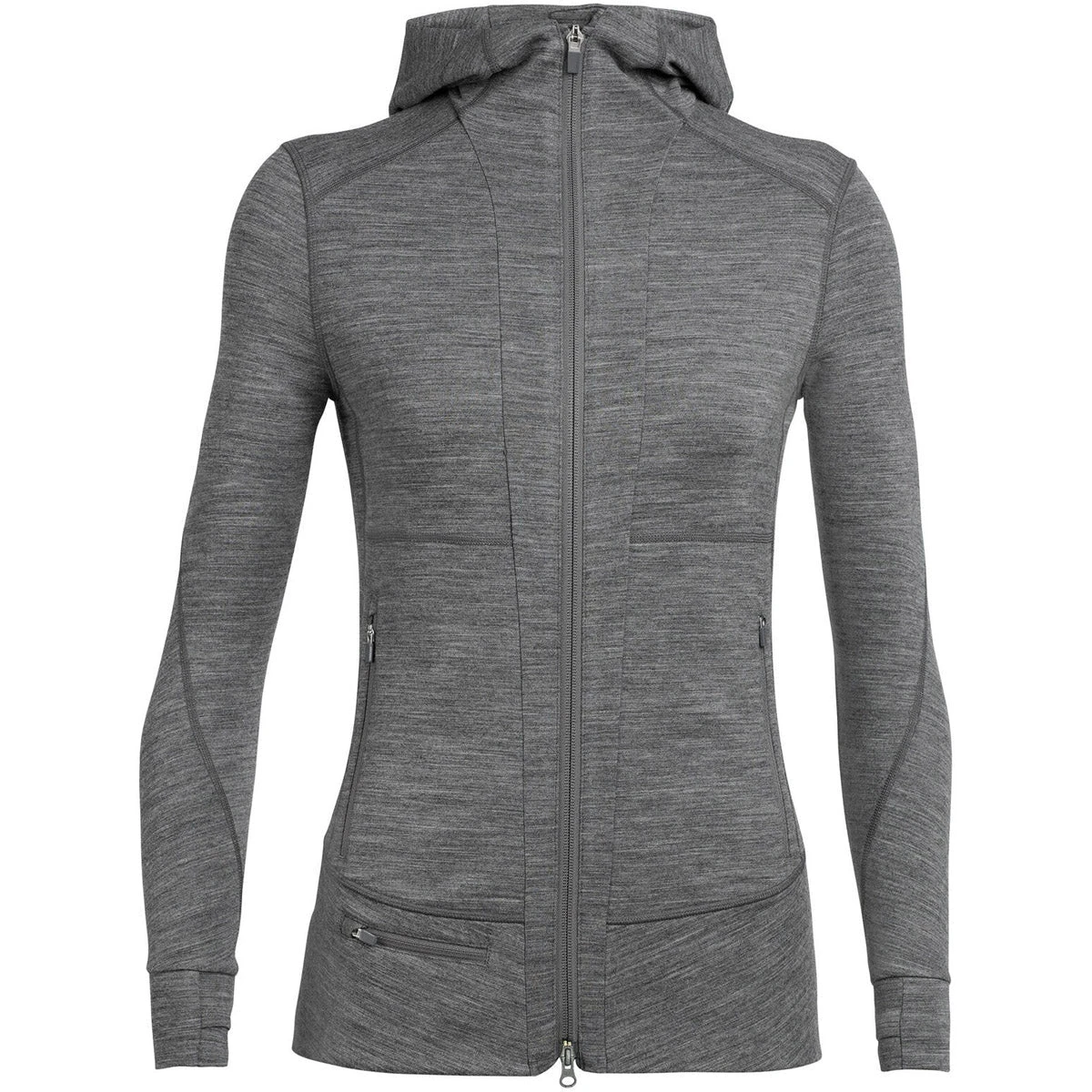 Women's Merino Quantum II Long Sleeve Zip Hood Jacket Icebreaker Women's Merino Quantum II Long Sleeve Zip Hood Jacket -Outdoor Equipment Store 105041004 1 1