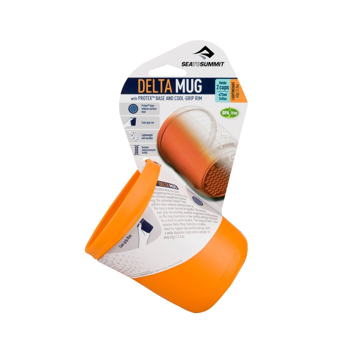 Delta Mug Sea To Summit Delta Mug -Outdoor Equipment Store Delta Mug 304 Pindan Orange 1