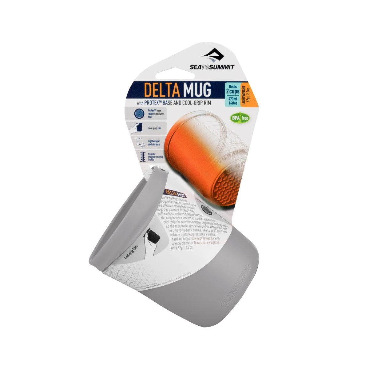 Delta Mug Sea To Summit Delta Mug -Outdoor Equipment Store Delta Mug 304 Titanium Grey 1