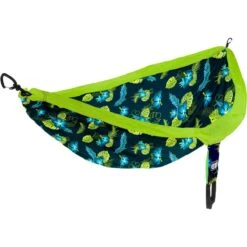 DoubleNest Print Hammock 3 DoubleNest Print Hammock -Outdoor Equipment Store ENO DoubleNest Print Aloha Green 1