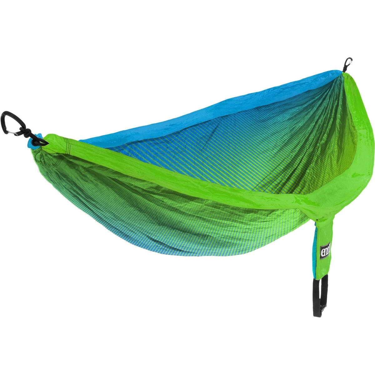 DoubleNest Print Hammock DoubleNest Print Hammock -Outdoor Equipment Store ENO DoubleNest Print Fade TealChartreuse 1