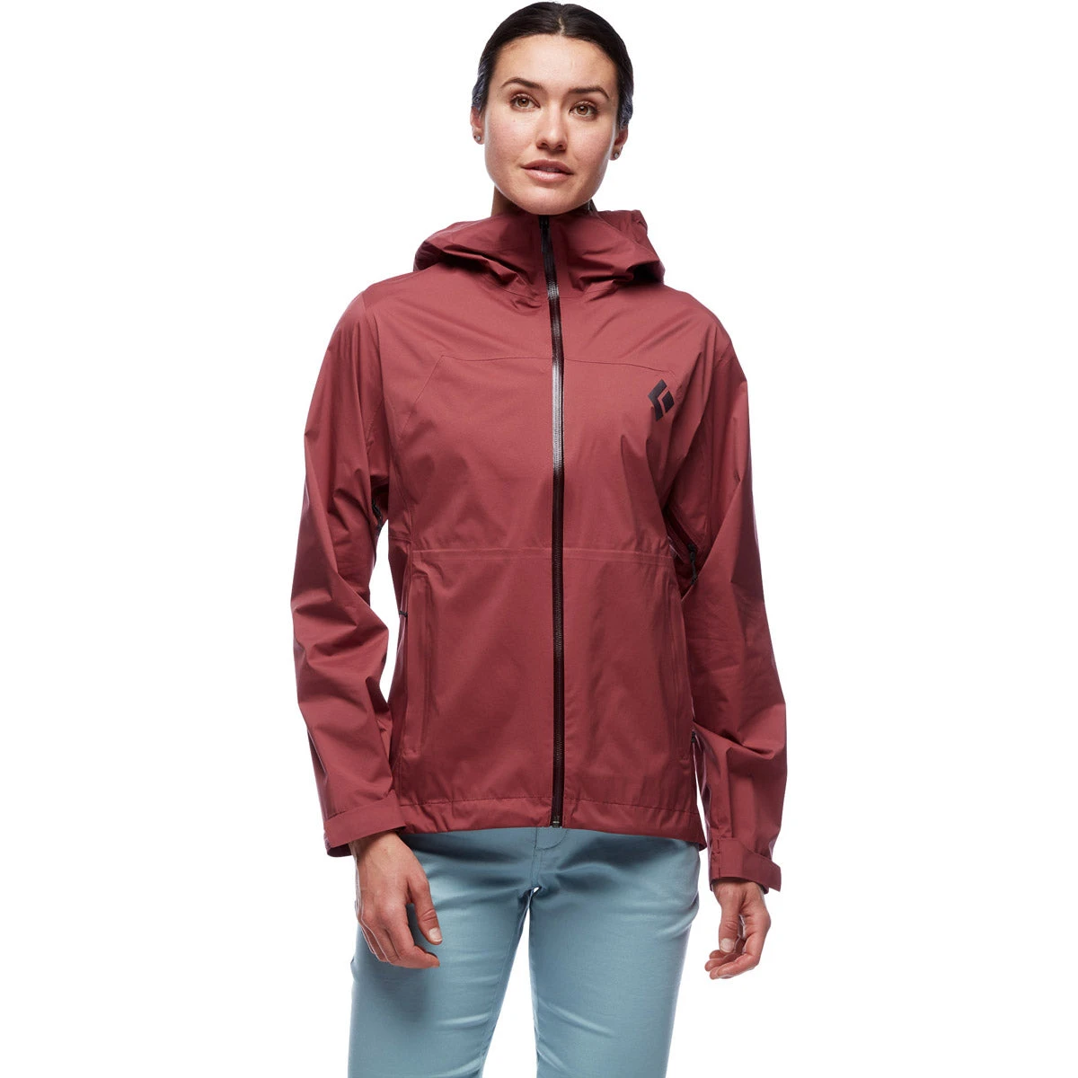 Women's StormLine Stretch Rain Shell Black Diamond Women's StormLine Stretch Rain Shell -Outdoor Equipment Store M697 2009 W STORMLINE STRETCH RAIN SHELL CHERRYWOOD 01