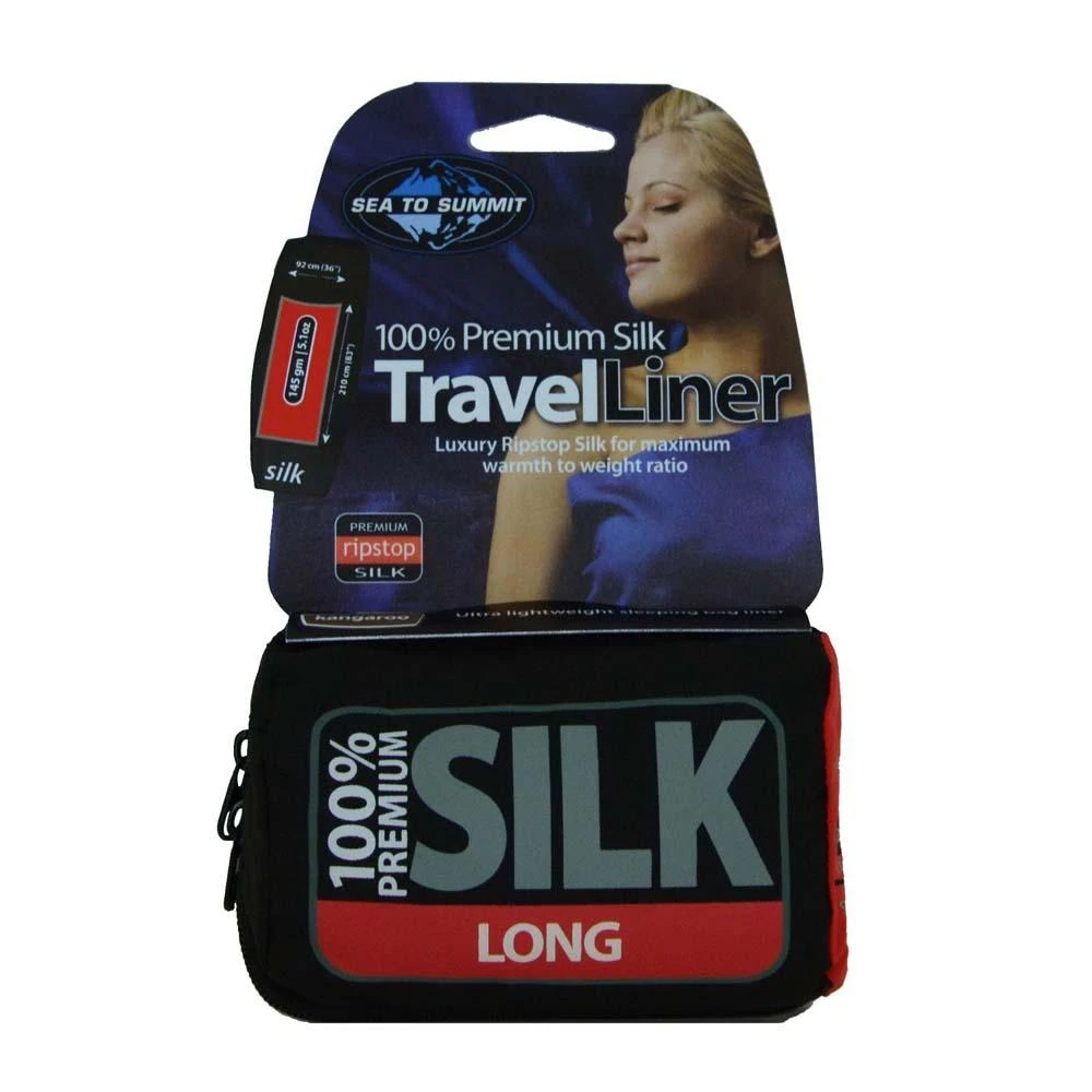 Premium Silk Travel Liner - Long Rectangular Sea To Summit Premium Silk Travel Liner - Long Rectangular -Outdoor Equipment Store Premium Silk Travel Liner Long Rectangular 114 Navy Blue