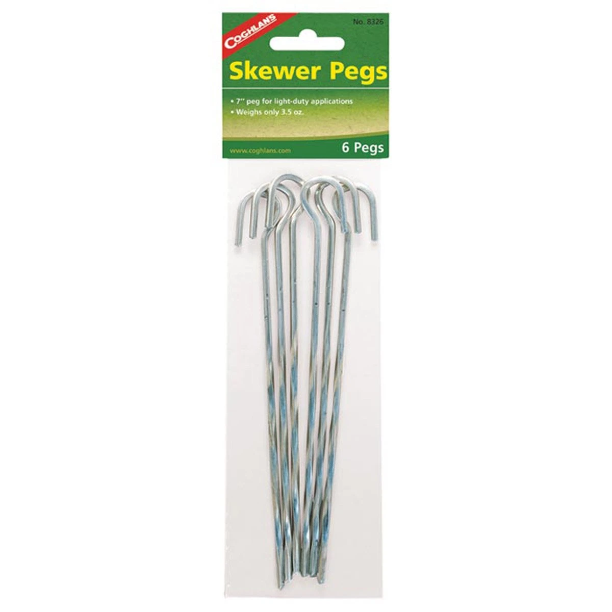Steel Skewer Tent Peg 7" - 6 Pack Coghlan's Steel Skewer Tent Peg 7" - 6 Pack -Outdoor Equipment Store Skewer Pegs 159064 N A
