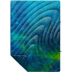 Rumpl Original Puffy Blanket - Printed 1-Person -Outdoor Equipment Store TPPB CPF 1 PIXELFETTI COOL OGPUFFY 1P FLATLAY